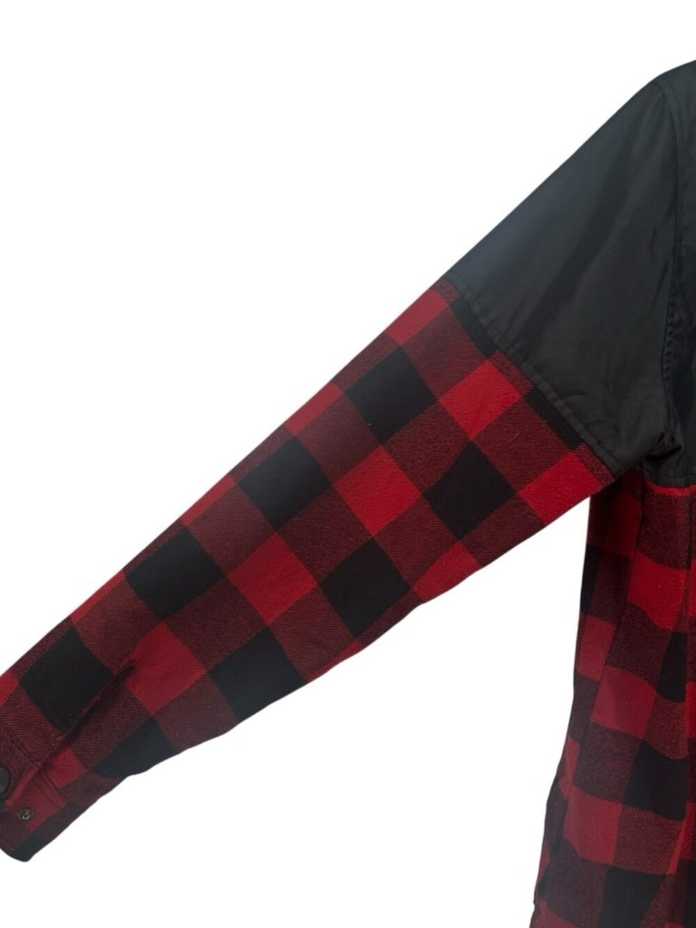 Mens Civil Society Size L Red And Black checkered warm Flannel Jacket - Picture 8 of 13